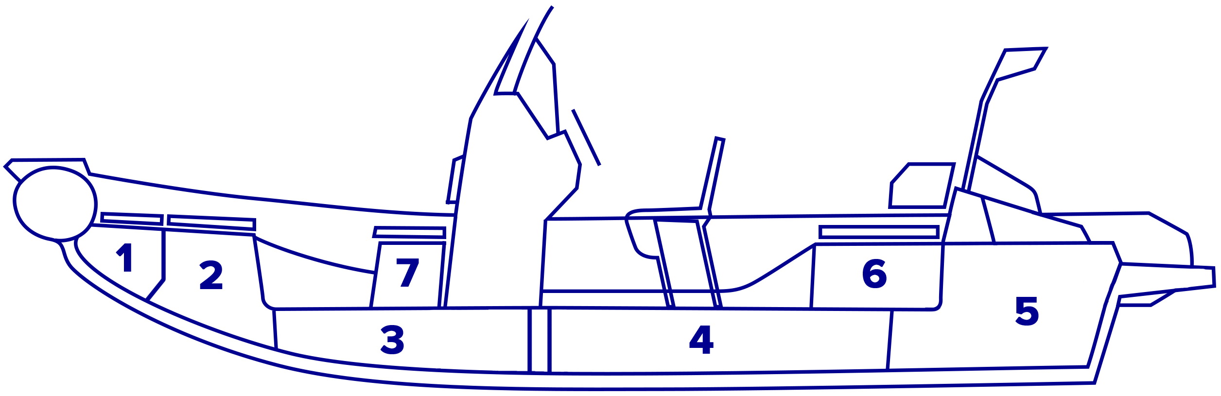 Схема відсіків човна GRAND D600 LUX